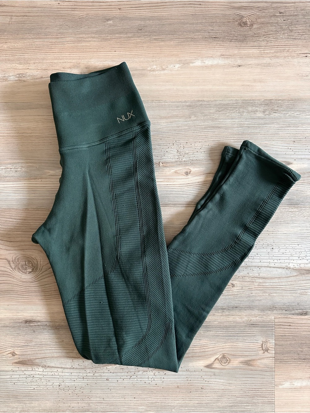 NUX Dark Green Womens Seamless Leggings - Forest Green